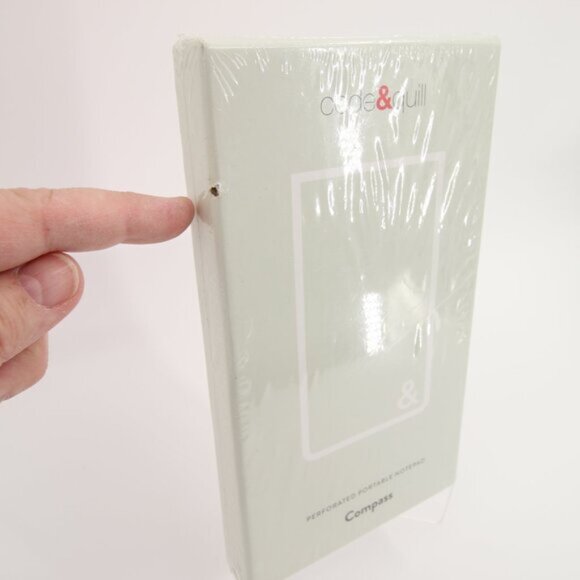 Code & Quill Gray Compass Perforated Portable Notepad Hardcover Journal - Picture 2 of 7